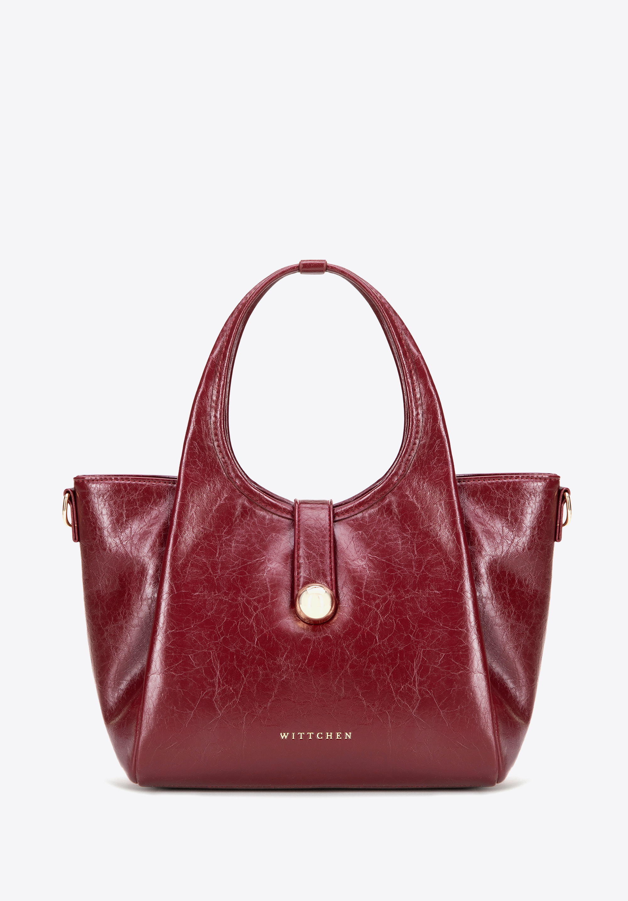 Damen-Handtasche aus Kunstleder, dunkelrot, 101-4Y-419-3, Bild 1