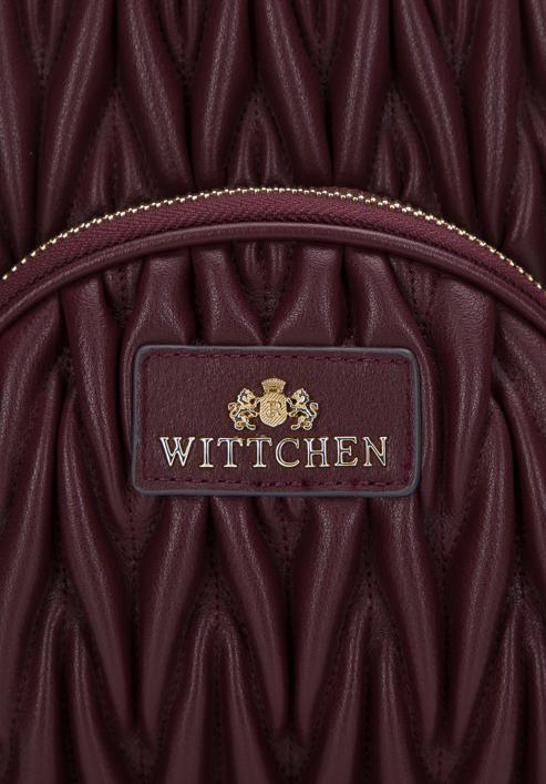 Der Damen-Lederrucksack mit Bügelfalte, dunkelrot, 97-4E-604-3, Bild 4