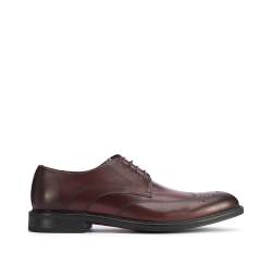 Derby-Schuhe aus Leder mit Naht, dunkelrot, 95-M-506-3-45, Bild 1
