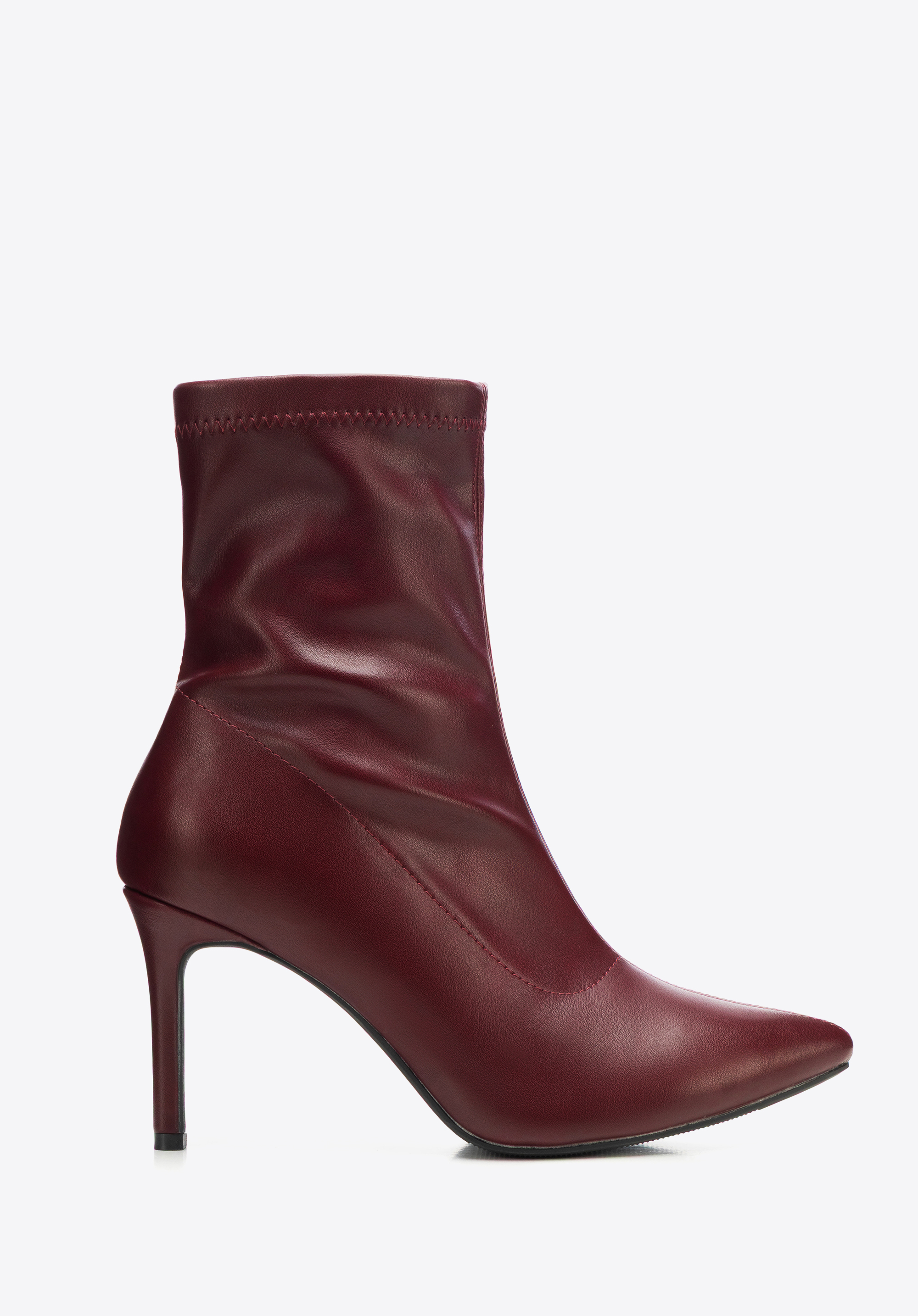 Enganliegende Damen-Stiefeletten, dunkelrot, 101-DP-851-3-37, Bild 1