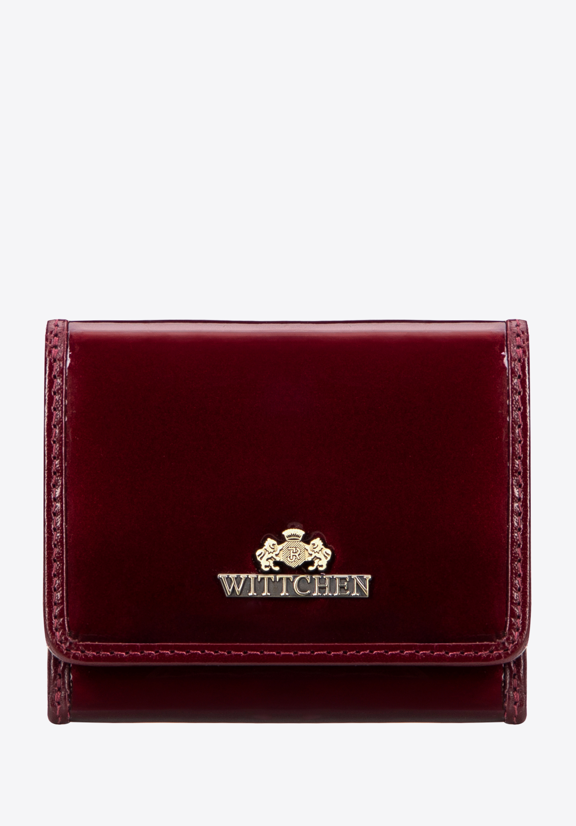 Geldbörse aus Lackleder für Damen, dunkelrot, 14-1L-066-9A, Bild 1