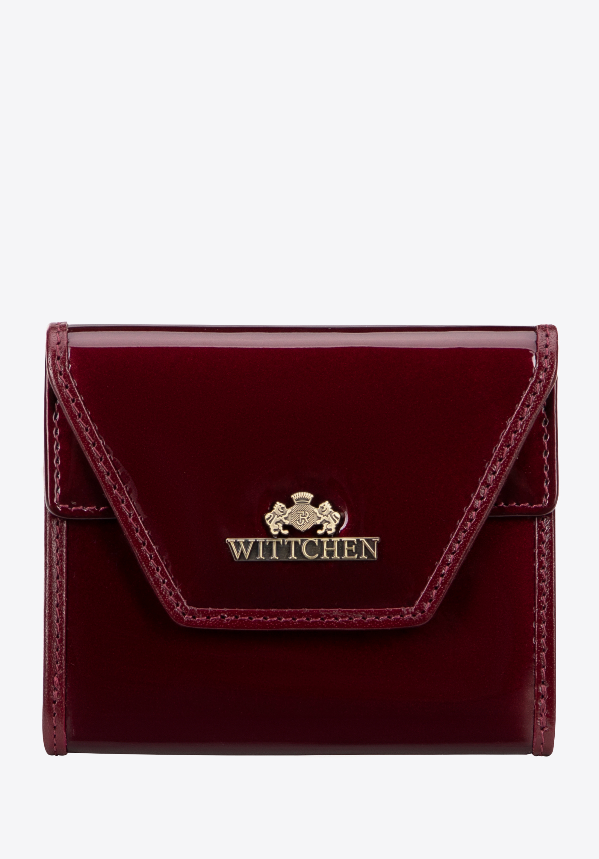 Geldbörse aus Lackleder für Damen, dunkelrot, 14-1L-187-9A, Bild 1