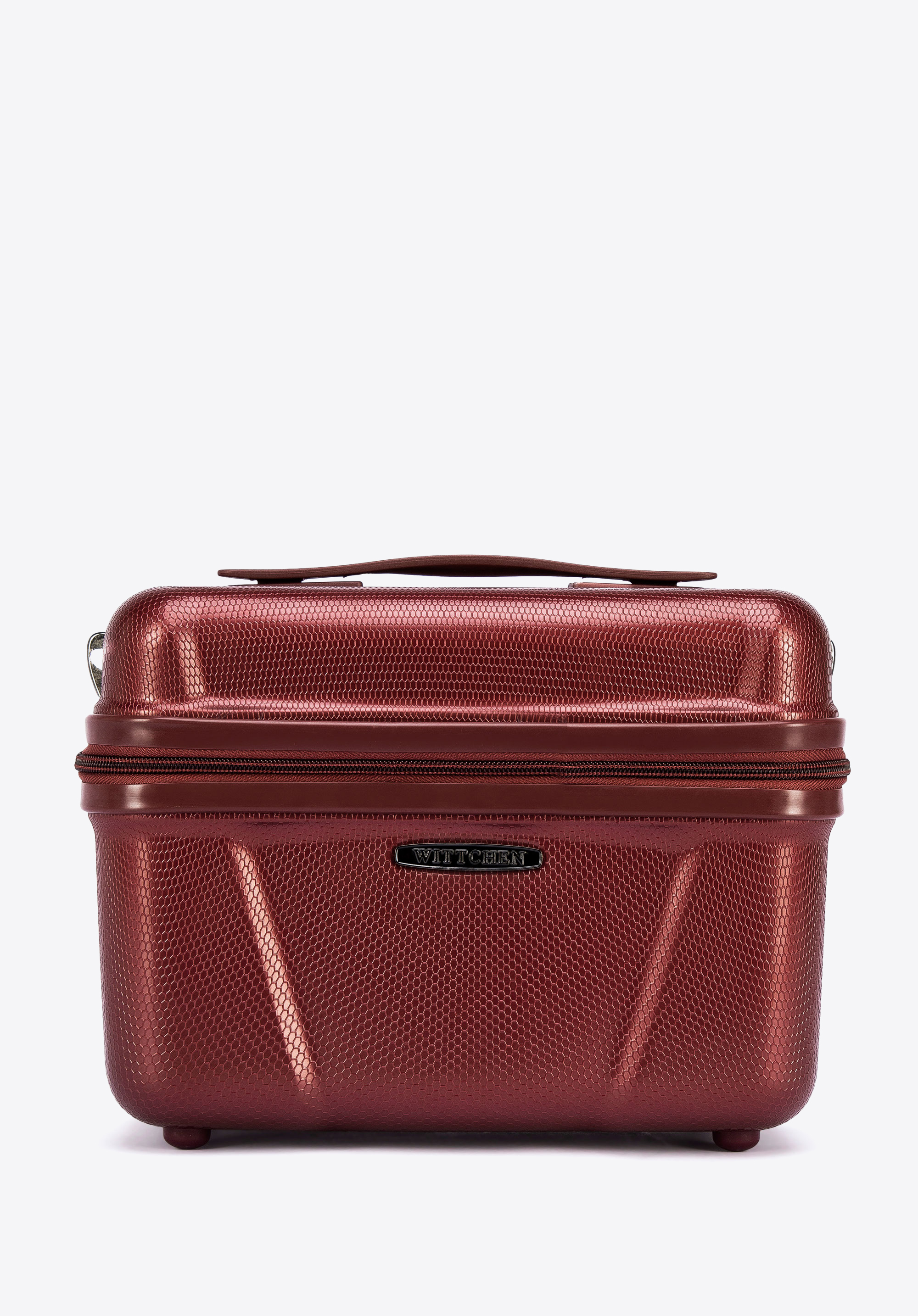 Geometrisches Beau­ty-Case aus Polycarbonat