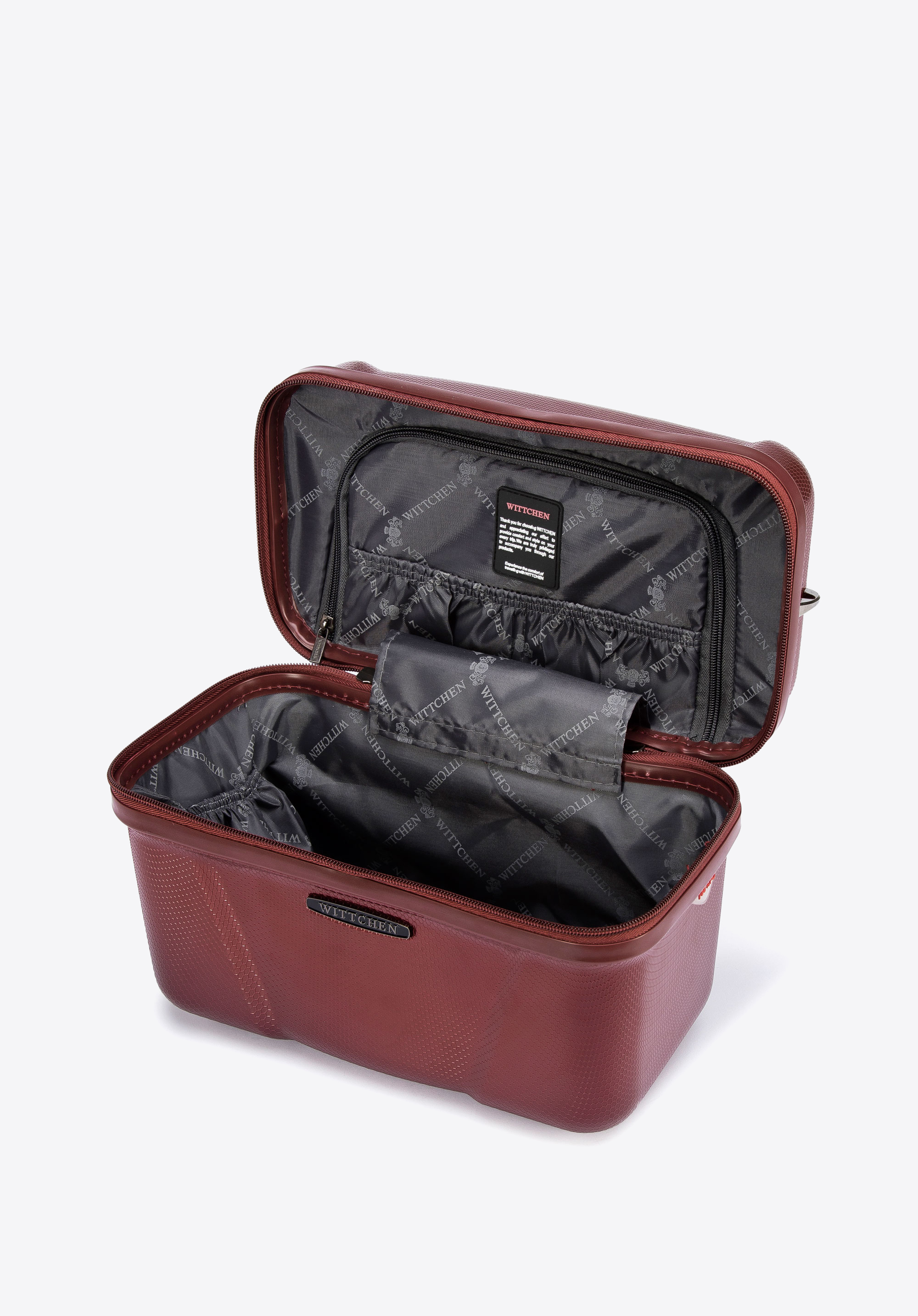 Geometrisches Beau­ty-Case aus Polycarbonat