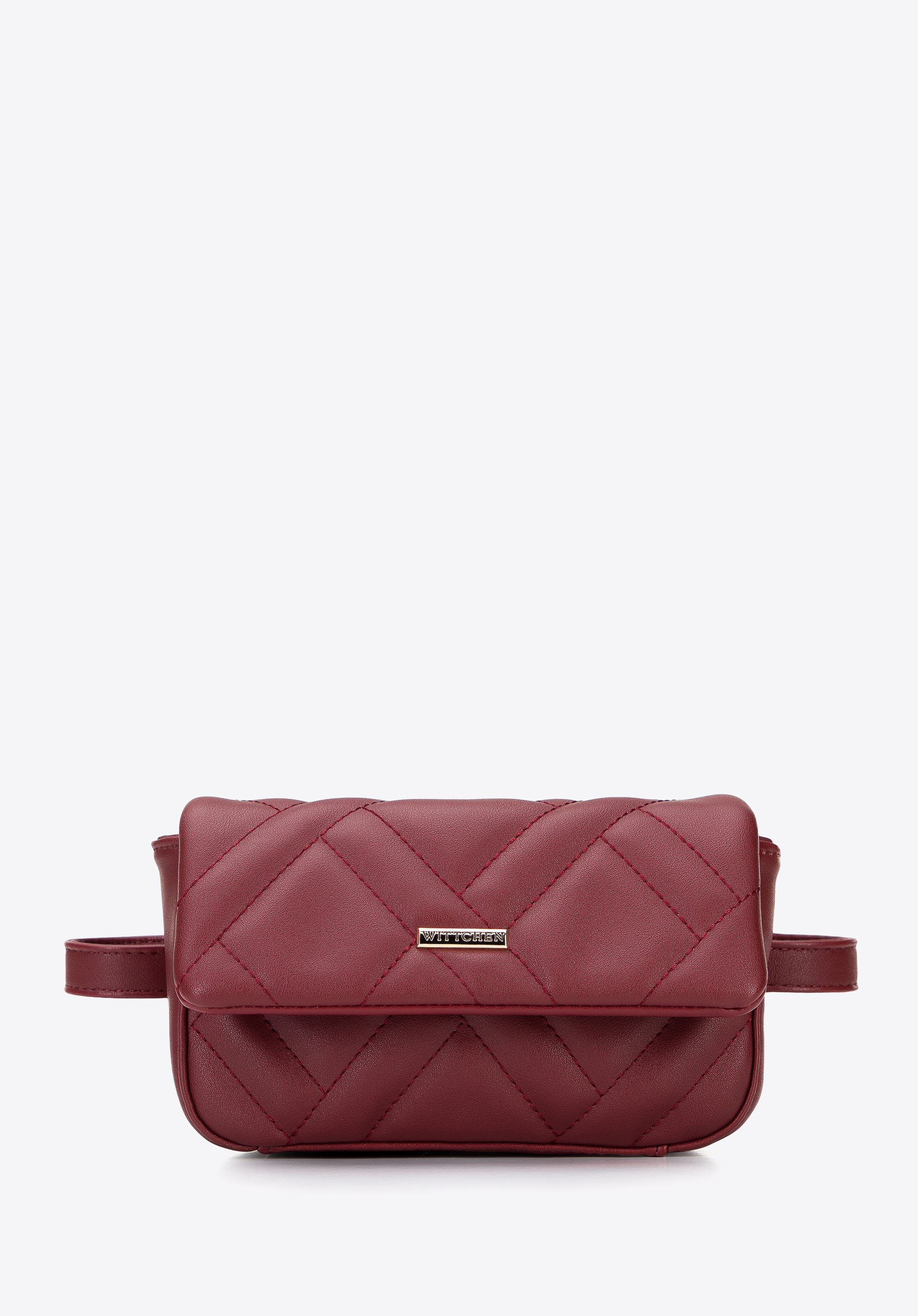 Gesteppte Gürteltasche für Damen, dunkelrot, 95-3Y-517-3, Bild 1