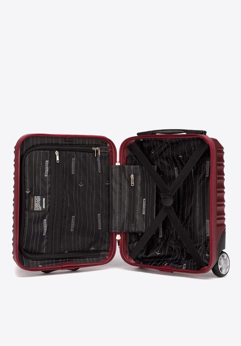 Kabinenkoffer aus ABS mit Rippen, dunkelrot, 56-3A-315-89, Bild 5