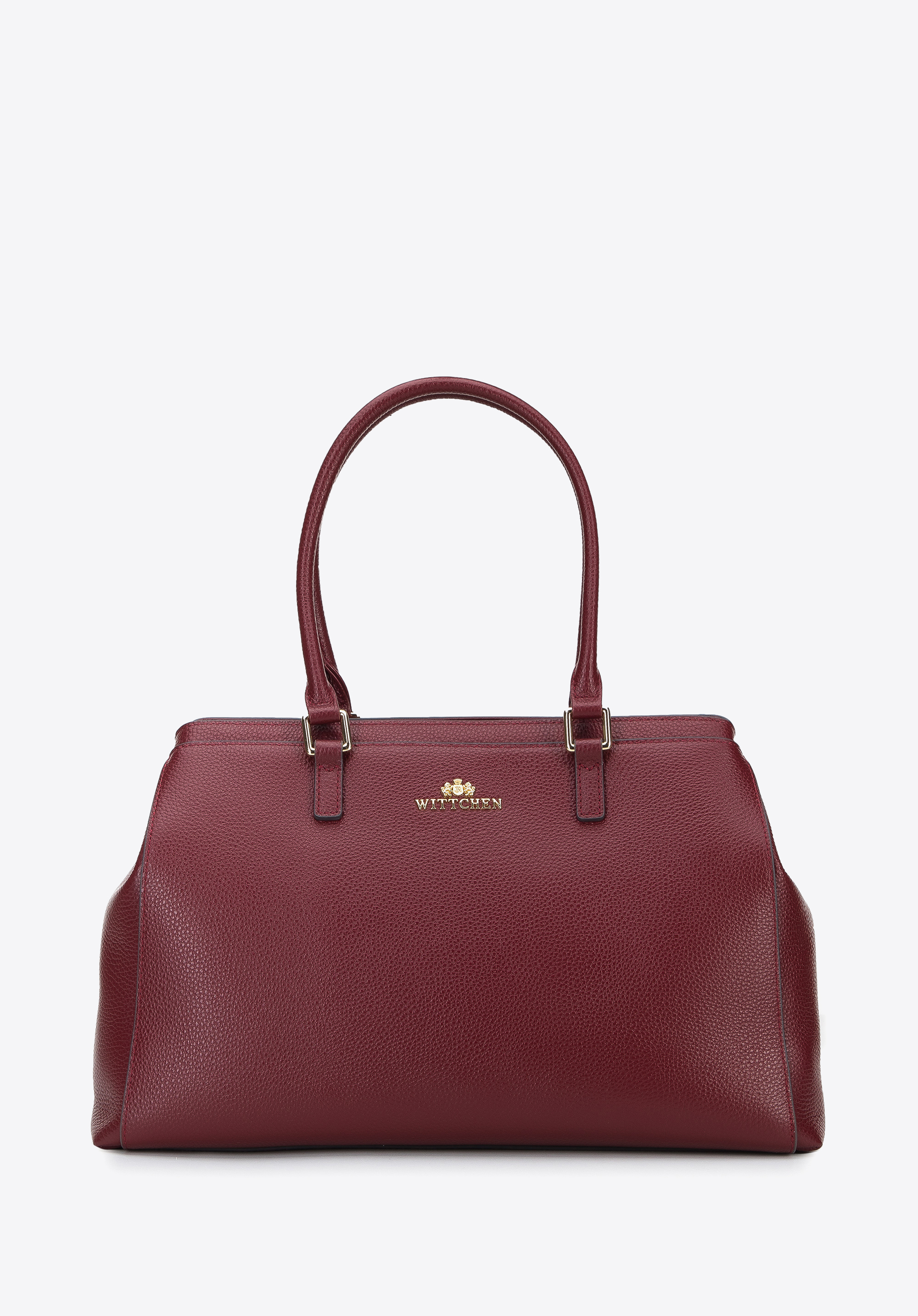 Klassische Köfferchen-Handtasche aus Leder