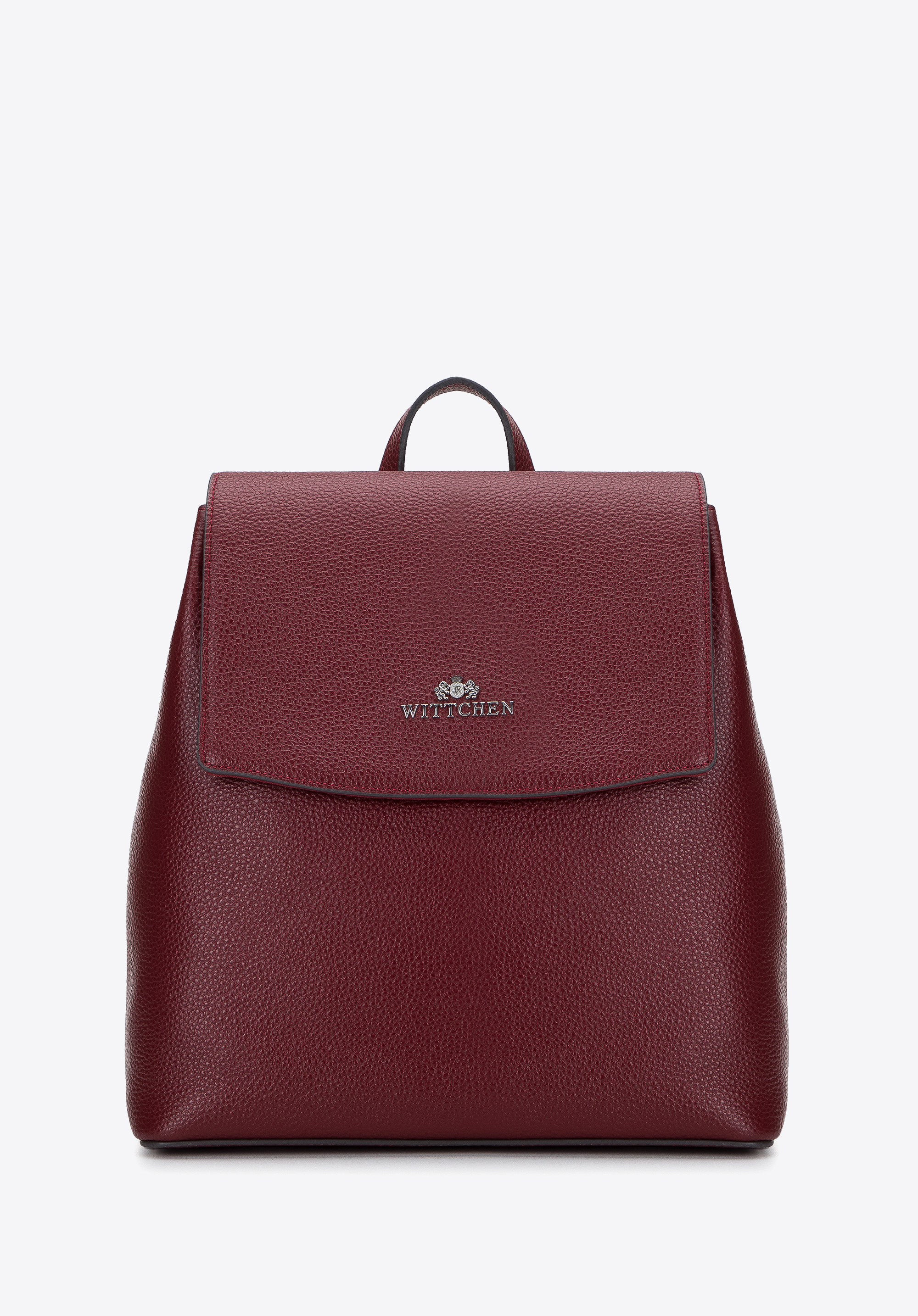 Klassischer Lederrucksack für Damen, dunkelrot, 95-4E-631-3, Bild 1