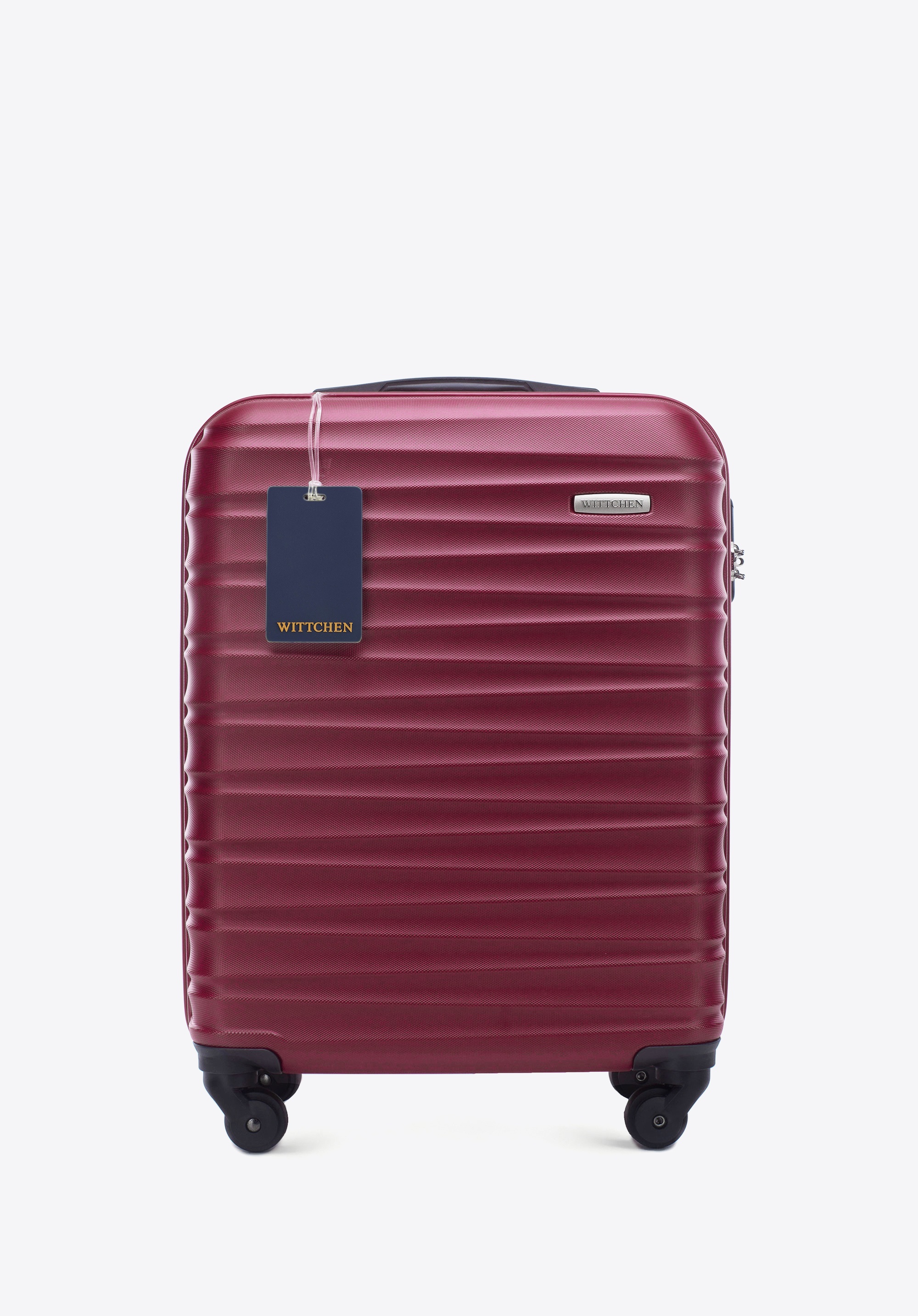 Kleiner ABS-Koffer mit Gepäckanhänger, dunkelrot, 56-3A-311-31Z6, Bild 1