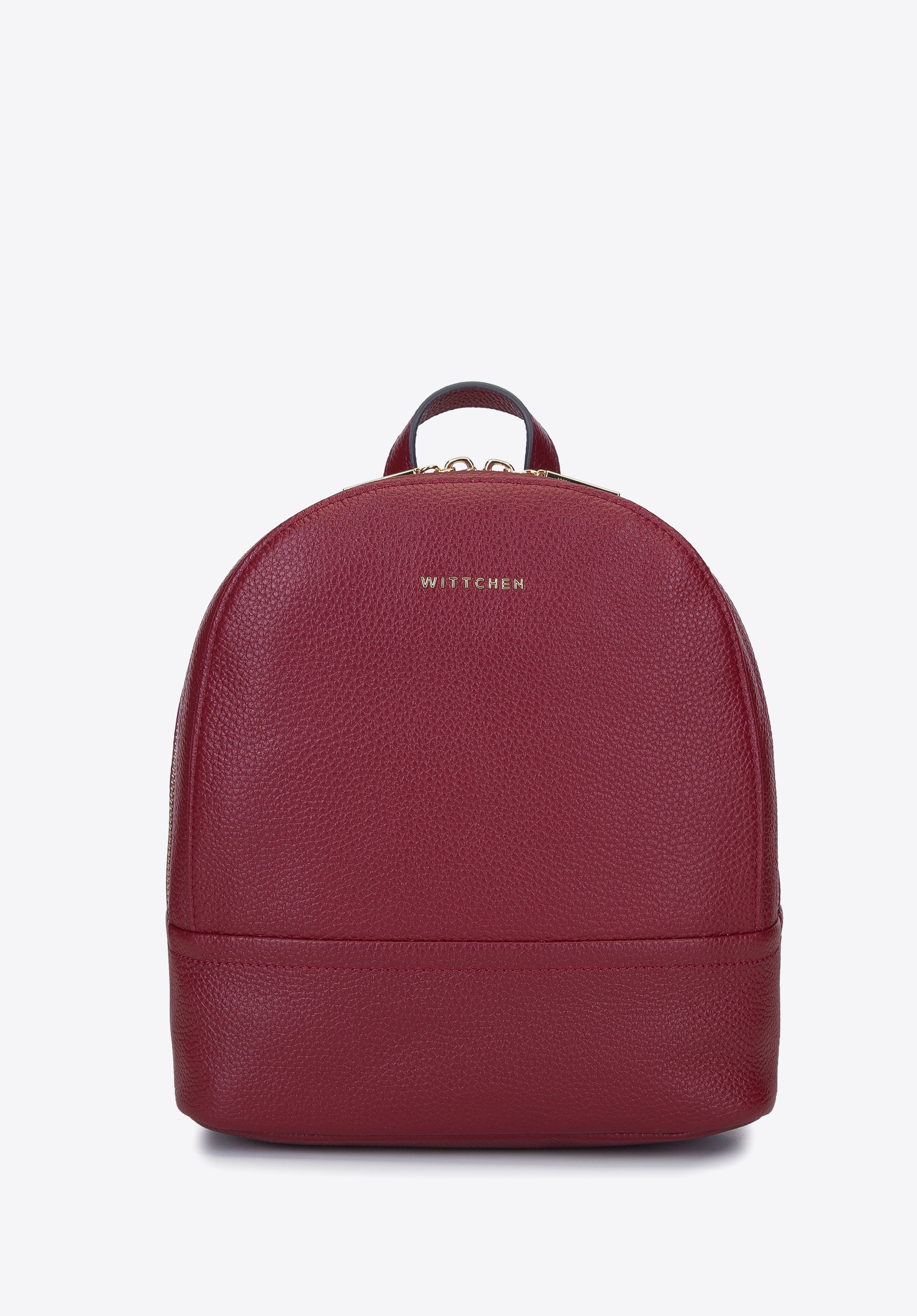 Kleiner Damenrucksack aus Leder, dunkelrot, 93-4E-629-3, Bild 1