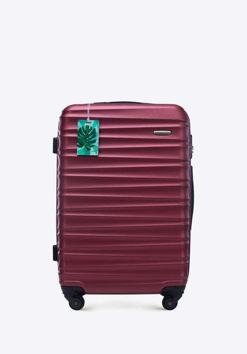 Mittelgroßer Koffer mit Gepäckanhänger, dunkelrot, 56-3A-312-86Z, Bild 1