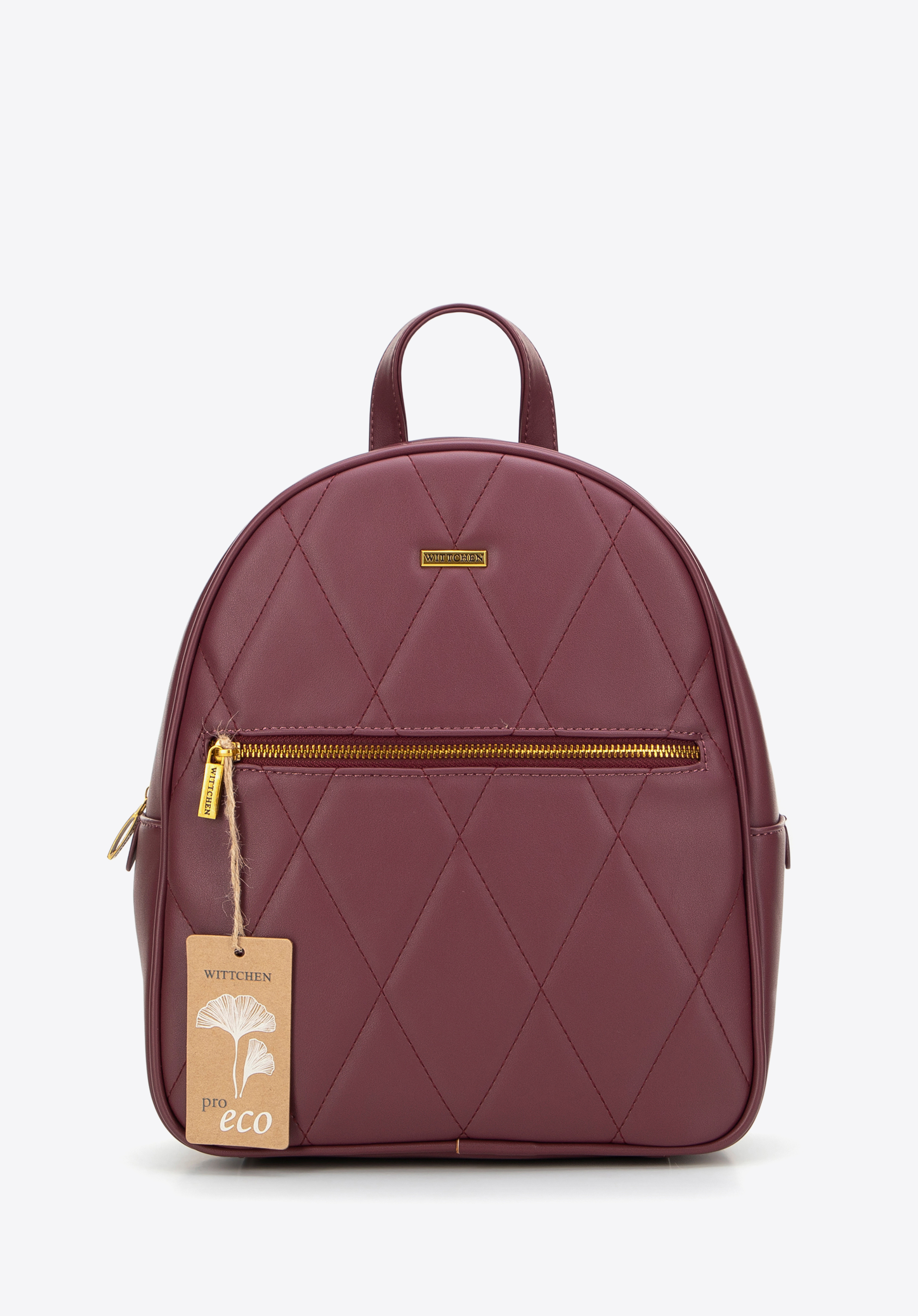 Öko-Leder-Rucksack für Damen, dunkelrot, 99-4Y-212-3, Bild 1