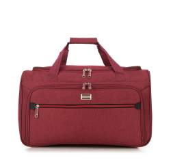 Reisetasche mit rotem Reißverschluss, dunkelrot, 56-3S-507-31, Bild 1