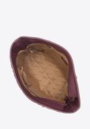 Shopper-Tasche aus gestepptem Öko-Leder mit Zierkette, dunkelrot, 95-4Y-401-3, Bild 4