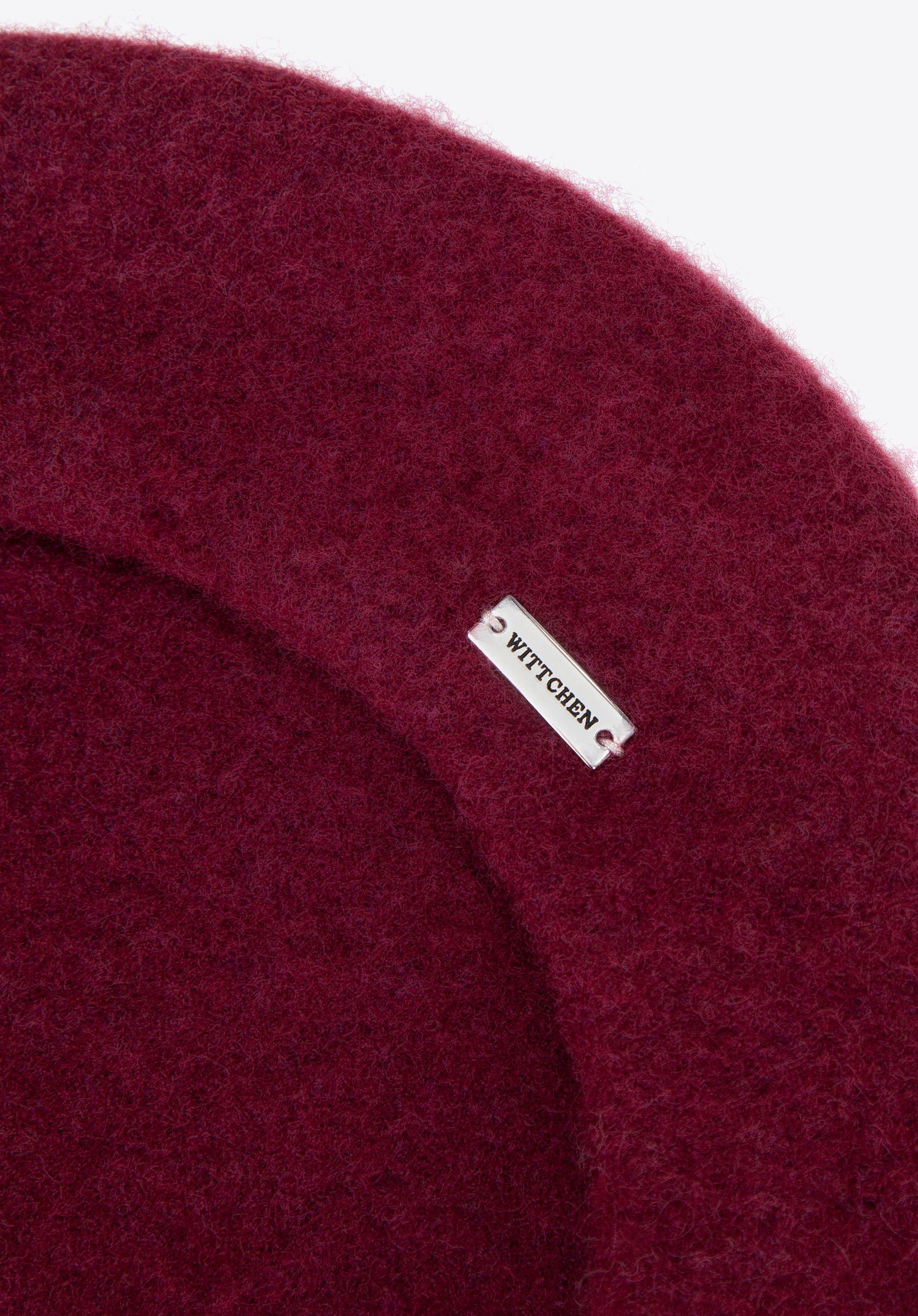 Wollbaske für Damen, dunkelrot, 103-HF-205-33, Bild 1