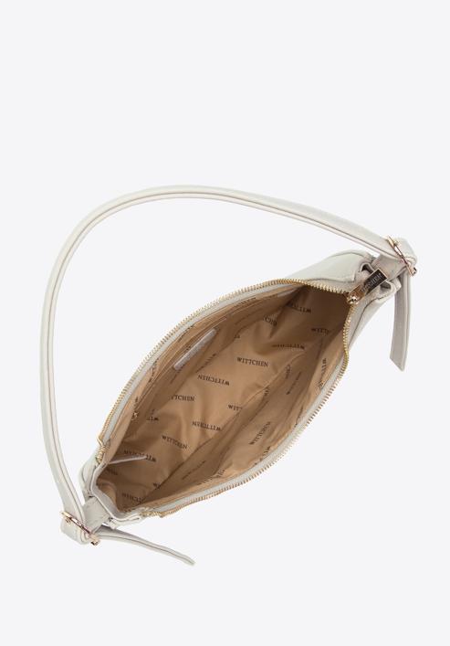 Baguette-Tasche aus Öko-Leder mit Schnalle, ecru, 97-4Y-210-0, Bild 3