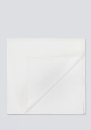 Batistă de buzunar din mătase într-o singură culoare, ecru, 96-7P-001-0, Fotografie 1