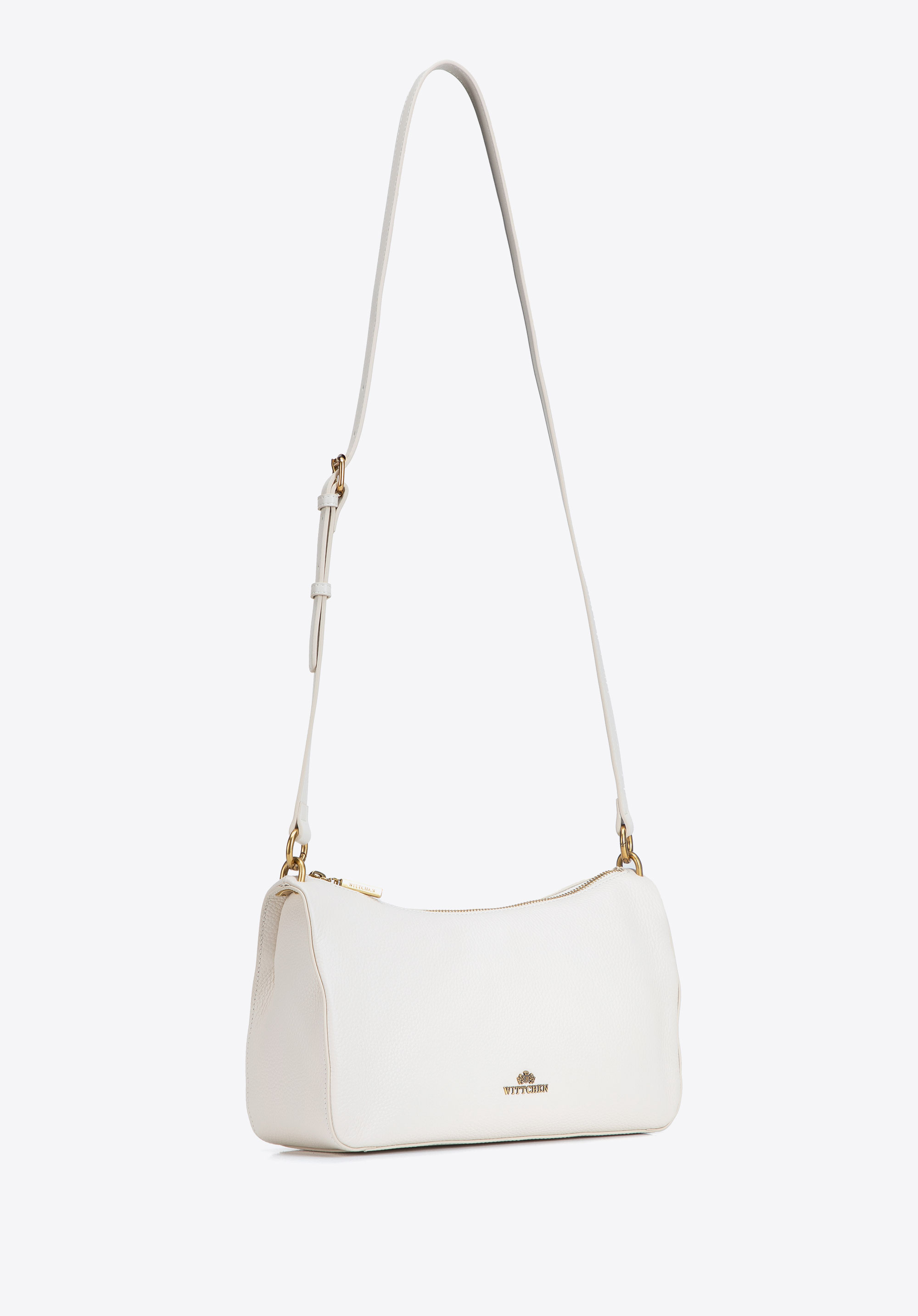 Damen-Schultertasche aus Leder, ecru, 103-4E-202-0, Bild 1