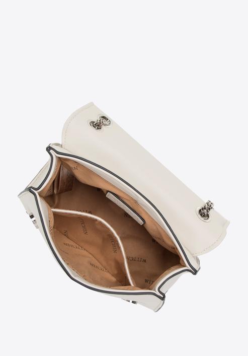 Dámská kabelka z ekologické kůže s vypouklým copem, ecru, 98-4Y-608-0, Obrázek 4