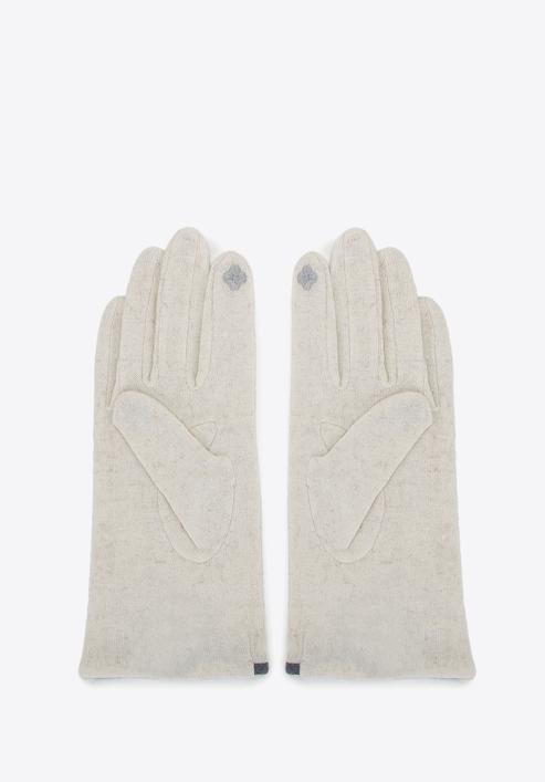 Dünne Damenhandschuhe mit Schleife, ecru, 47-6A-004-8-U, Bild 2