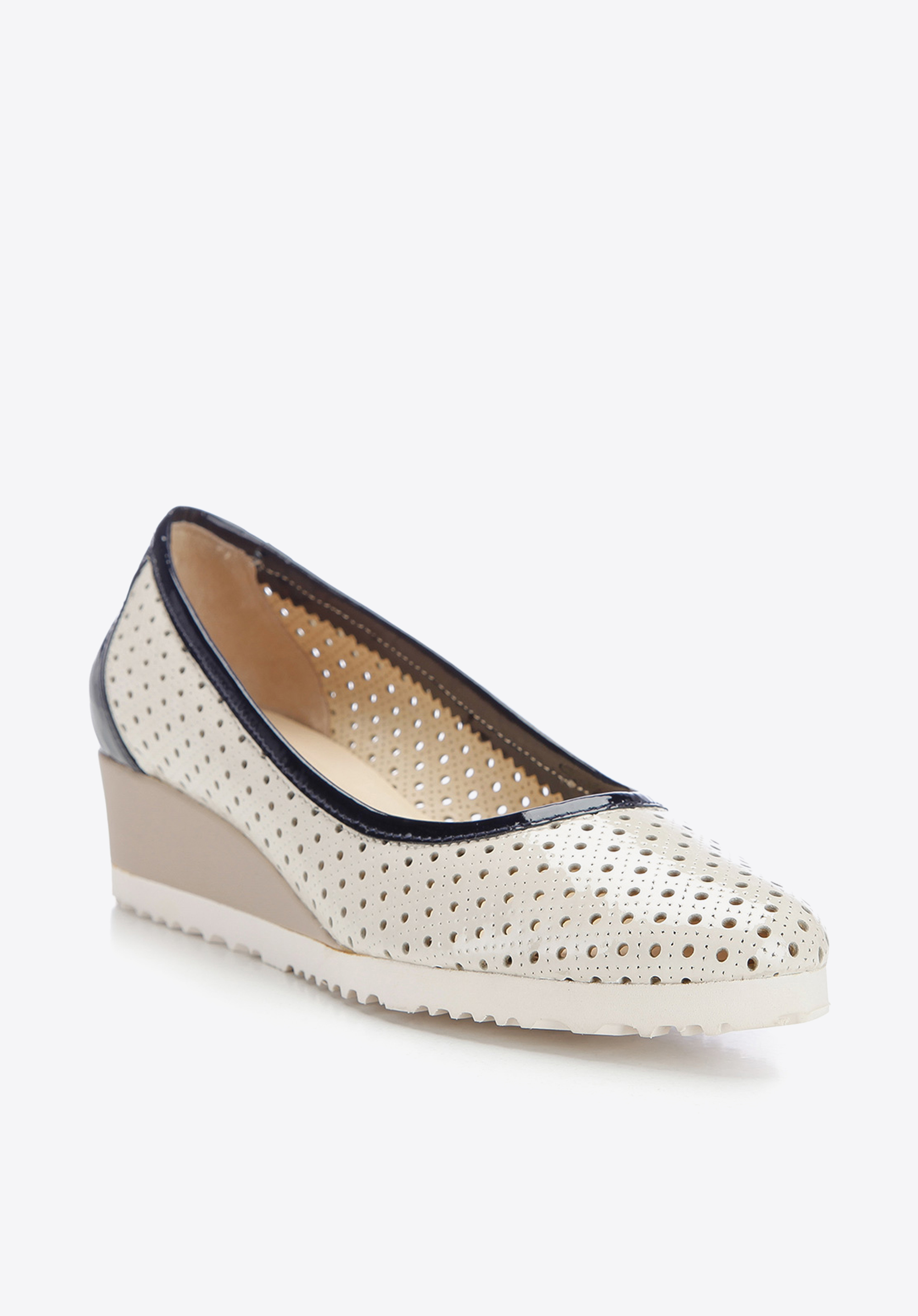 Frauen Schuhe, ecru, 82-D-108-0-39, Bild 1