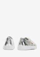 Fémes fényű női bőr tornacipő, ezüst, 94-D-954-S-37, Fénykép 5