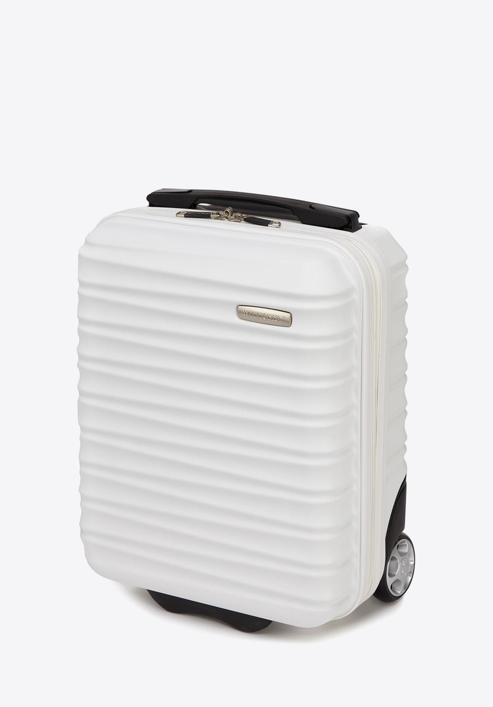 ABS bordázott kézipoggyász bőrönd, fehér, 56-3A-315-01, Fénykép 4