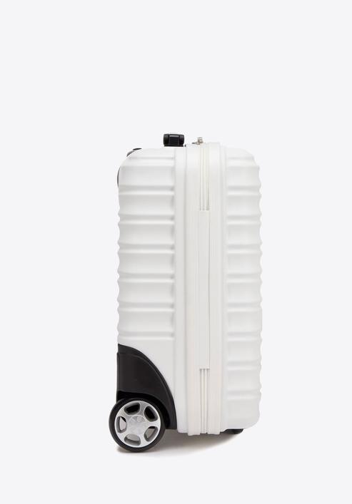 ABS bordázott kézipoggyász bőrönd, fehér, 56-3A-315-01, Fénykép 7