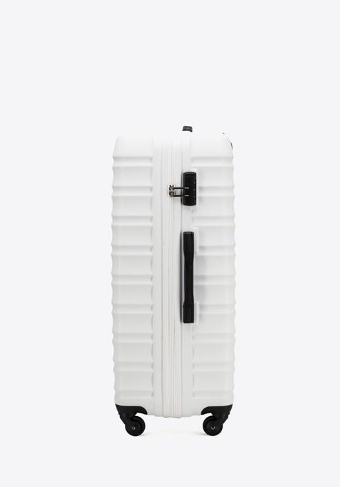 ABS bordázott nagy bőrönd, fehér, 56-3A-313-31, Fénykép 2
