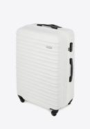 ABS bordázott nagy bőrönd, fehér, 56-3A-313-31, Fénykép 4