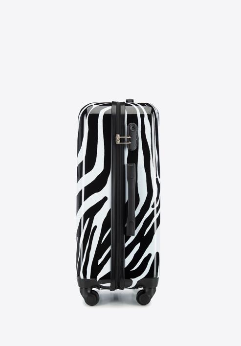 ABS közepes bőrönd mintás, fehér fekete, 56-3A-642-Z, Fénykép 2