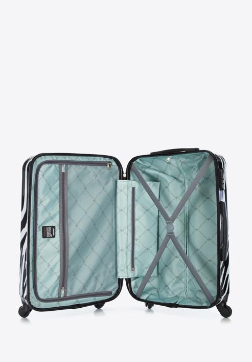 ABS közepes bőrönd mintás, fehér fekete, 56-3A-642-Z, Fénykép 5