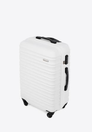 ABS bordázott Közepes bőrönd, fehér, 56-3A-312-89, Fénykép 1