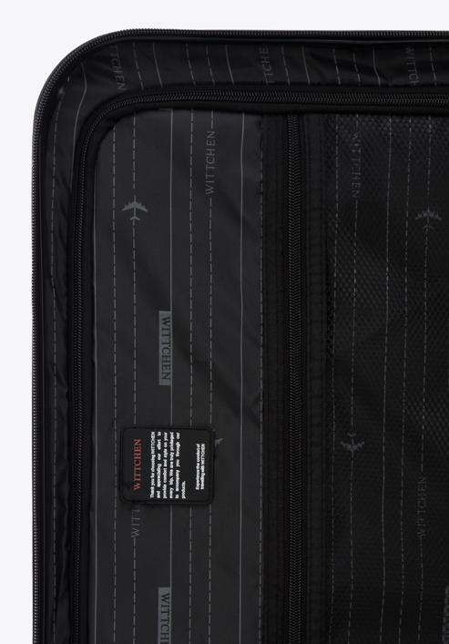 ABS bordázott Közepes bőrönd, fekete, 56-3A-312-50, Fénykép 8