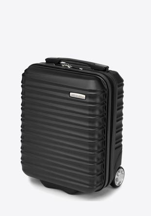 ABS bordázott kézipoggyász bőrönd, fekete, 56-3A-315-11, Fénykép 1