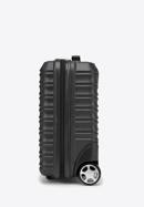 ABS bordázott kézipoggyász bőrönd, fekete, 56-3A-315-01, Fénykép 2