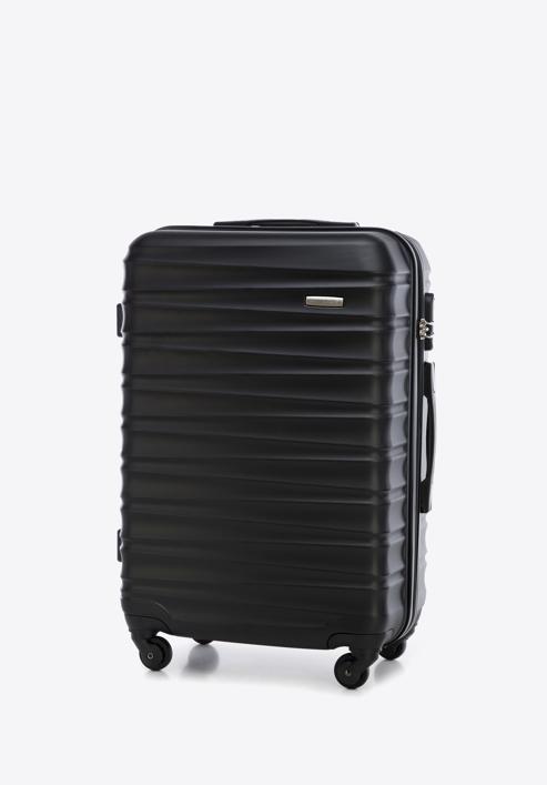 ABS bordázott Közepes bőrönd, fekete, 56-3A-312-50, Fénykép 4