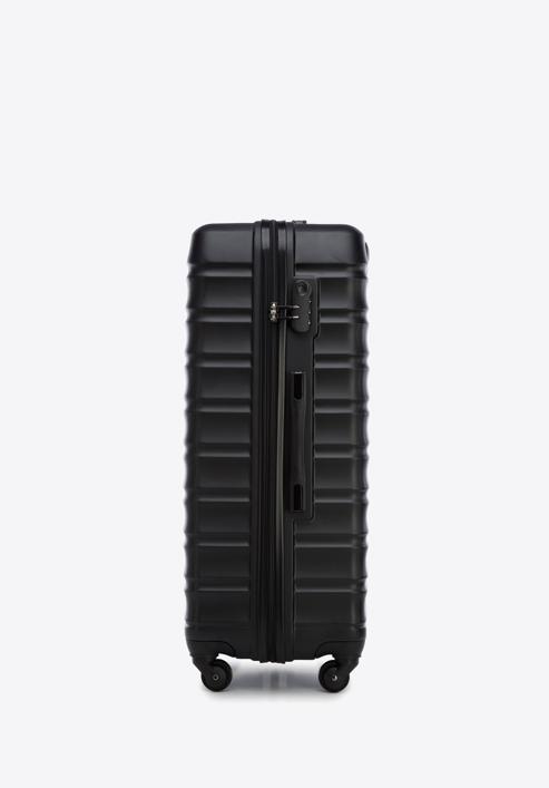 ABS bordázott nagy bőrönd, fekete, 56-3A-313-89, Fénykép 2