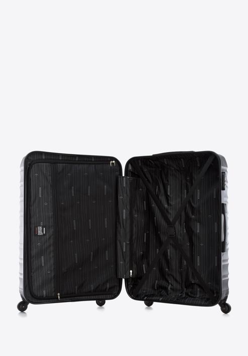 ABS bordázott nagy bőrönd, fekete, 56-3A-313-89, Fénykép 5