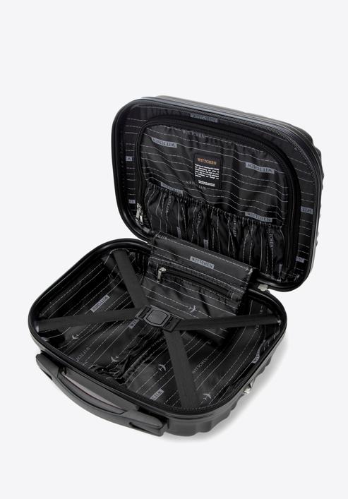 ABS bordázott utazó neszeszer táska, fekete, 56-3A-314-11, Fénykép 5