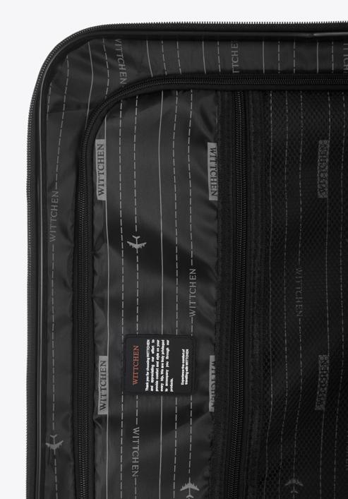ABS Geometrikus kialakítású kabinbőrönd, fekete, 56-3A-751-11, Fénykép 7