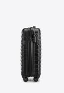 ABS Geometrikus kialakítású kabinbőrönd, fekete, 56-3A-751-11, Fénykép 2