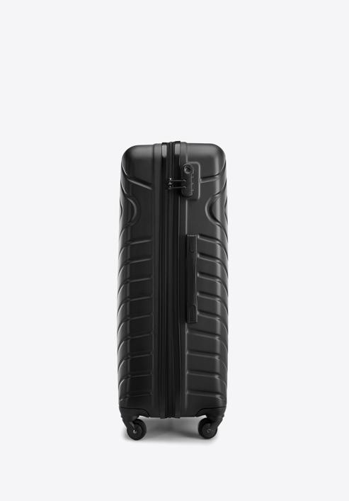 ABS Nagy bőrönd geometriai mintával, fekete, 56-3A-753-11, Fénykép 2