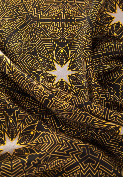 Nagy női selyemkendő, mintával, fekete arany, 97-7D-S02-X14, Fénykép 3