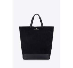 Női bőr shopper táska hátizsák funkcióval, fekete arany, 95-4E-019-11, Fénykép 1