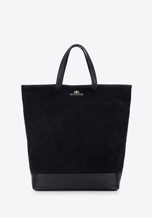 Női bőr shopper táska hátizsák funkcióval, fekete arany, 95-4E-019-11, Fénykép 1