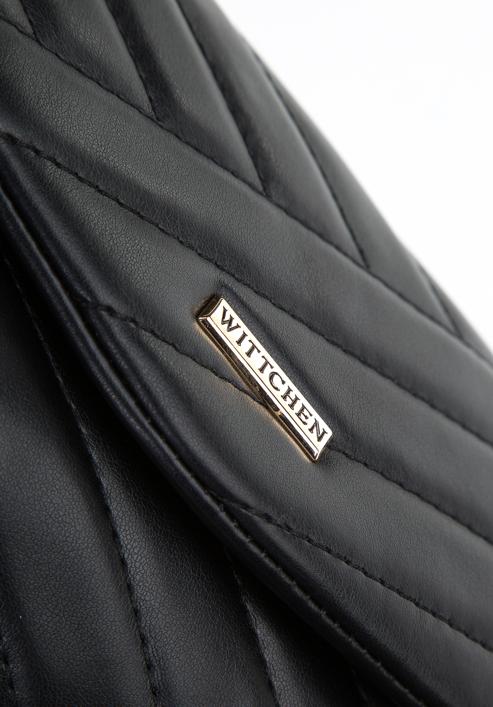 Steppelt műbőr táska, fekete arany, 97-4Y-529-Z, Fénykép 4