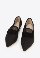 Áttetsző női lords cipő alacsony sarokkal, fekete, 96-D-505-1-39, Fénykép 3