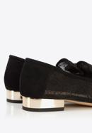 Áttetsző női lords cipő alacsony sarokkal, fekete, 96-D-505-1-39, Fénykép 8