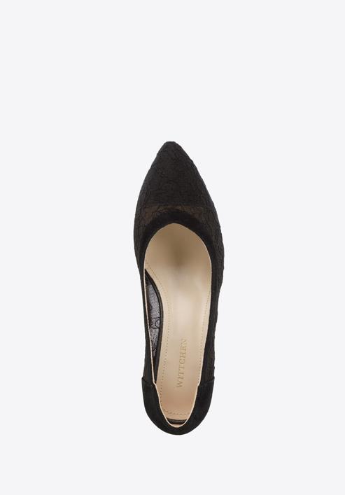 Áttetsző tömbsarkú női cipő, fekete, 96-D-504-1-39, Fénykép 4